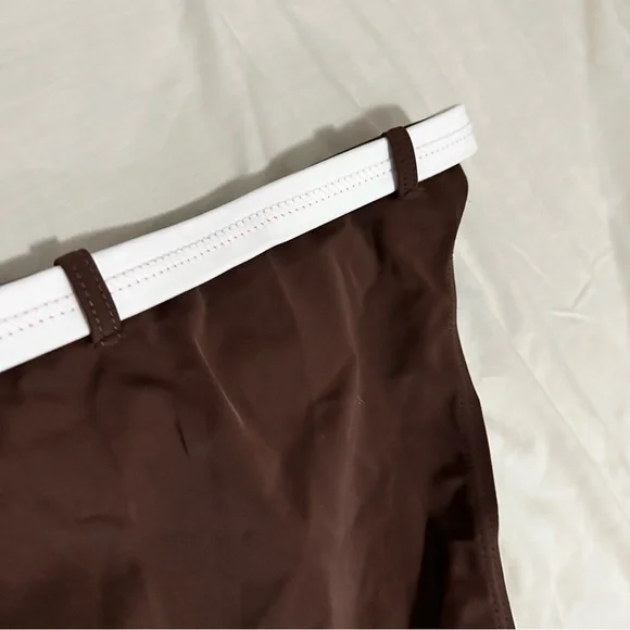 Early 2000s Y2K Hula Honey Brown Bikini Bottom with Pink and White Belt Design - Picture 8 of 10